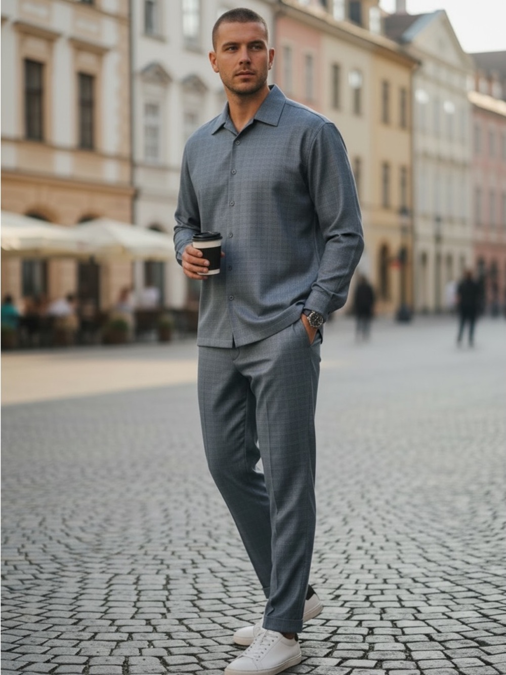 Steve Harvey Classic Gray Men's Suit Set